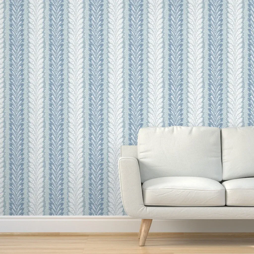 British Feather Shades Peel and Stick Wallpaper - Blue Green product
