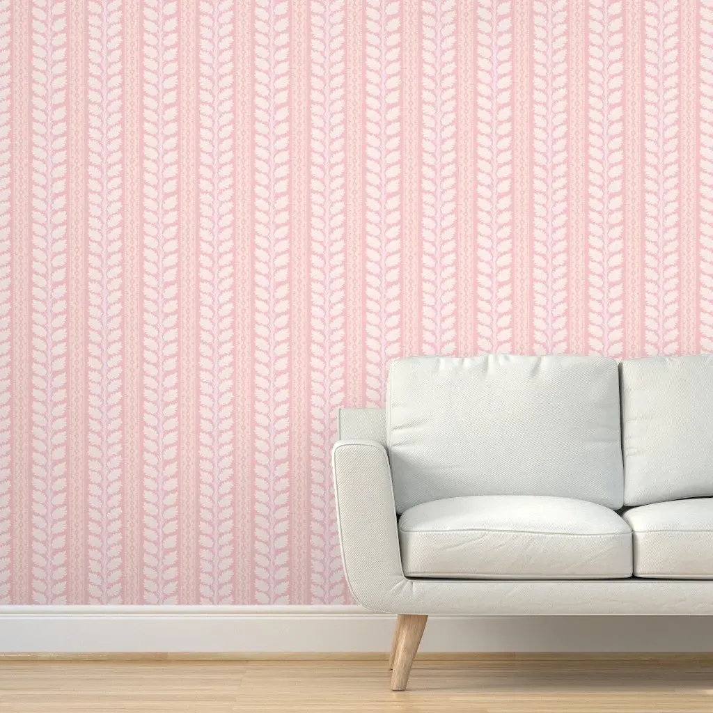 Brittany On Rose Peel and Stick Wallpaper - Pale Pink product