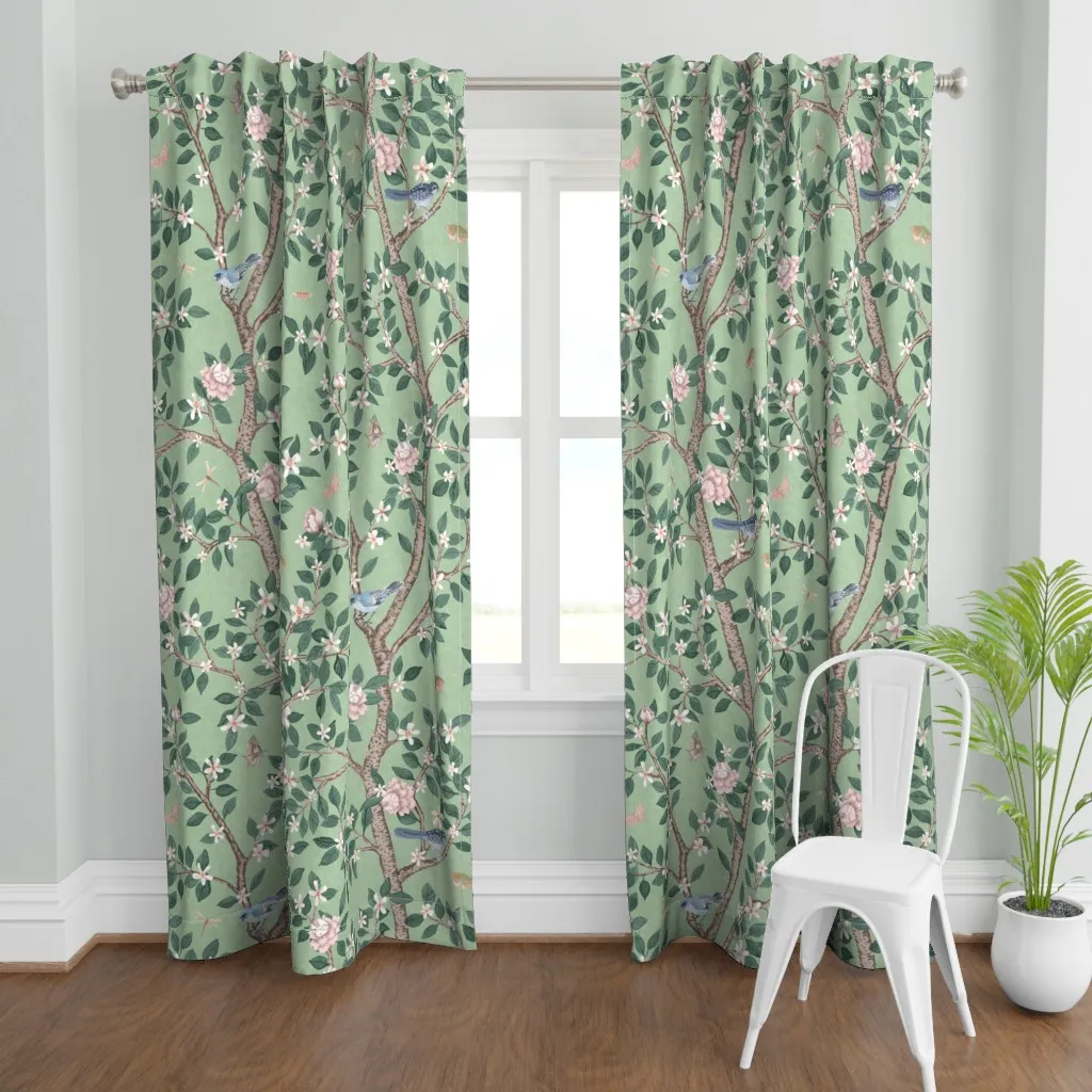 Brittany's Green Climbing Curtain Panel - Green product