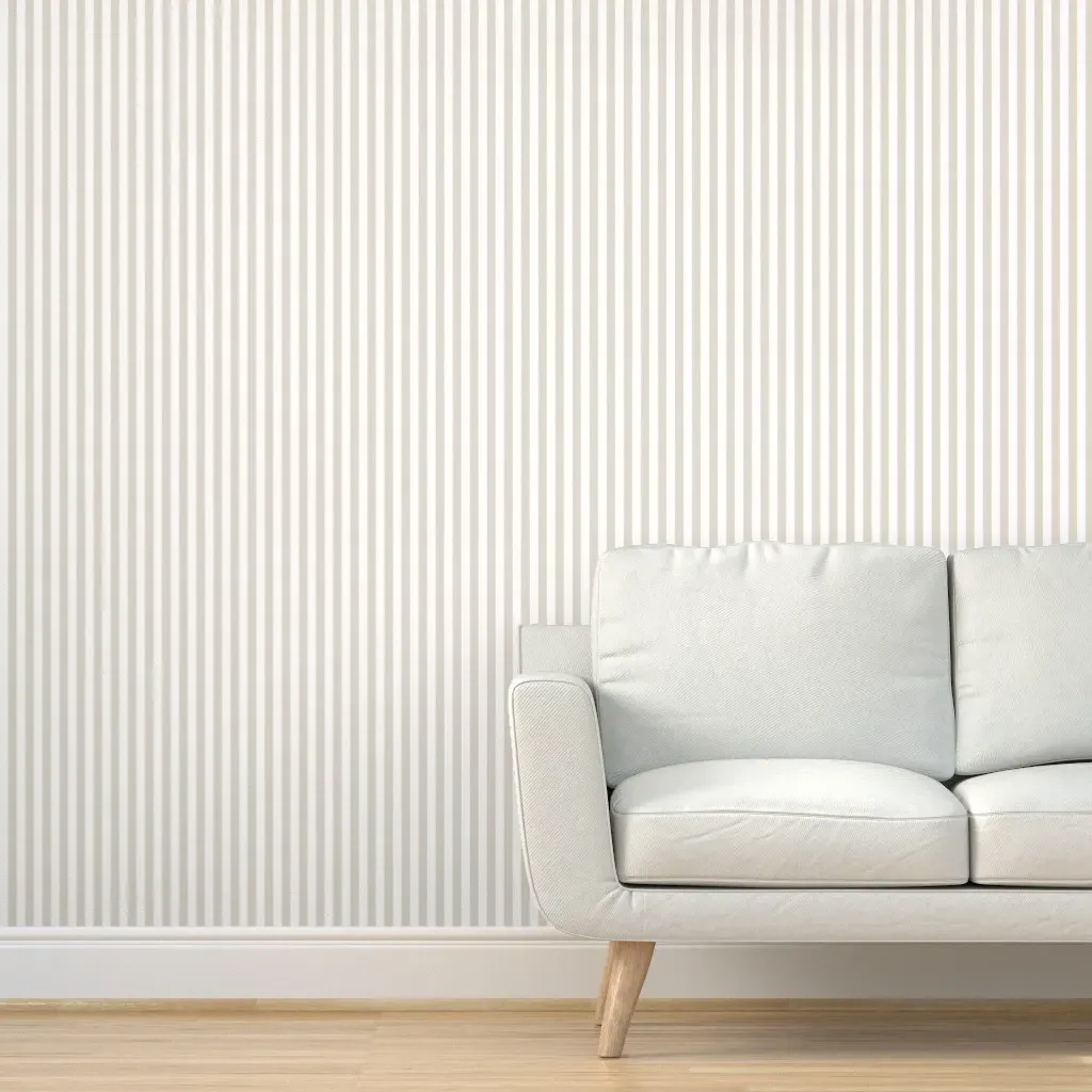 Broad Vertical Stripes Peel and Stick Wallpaper - Beige product