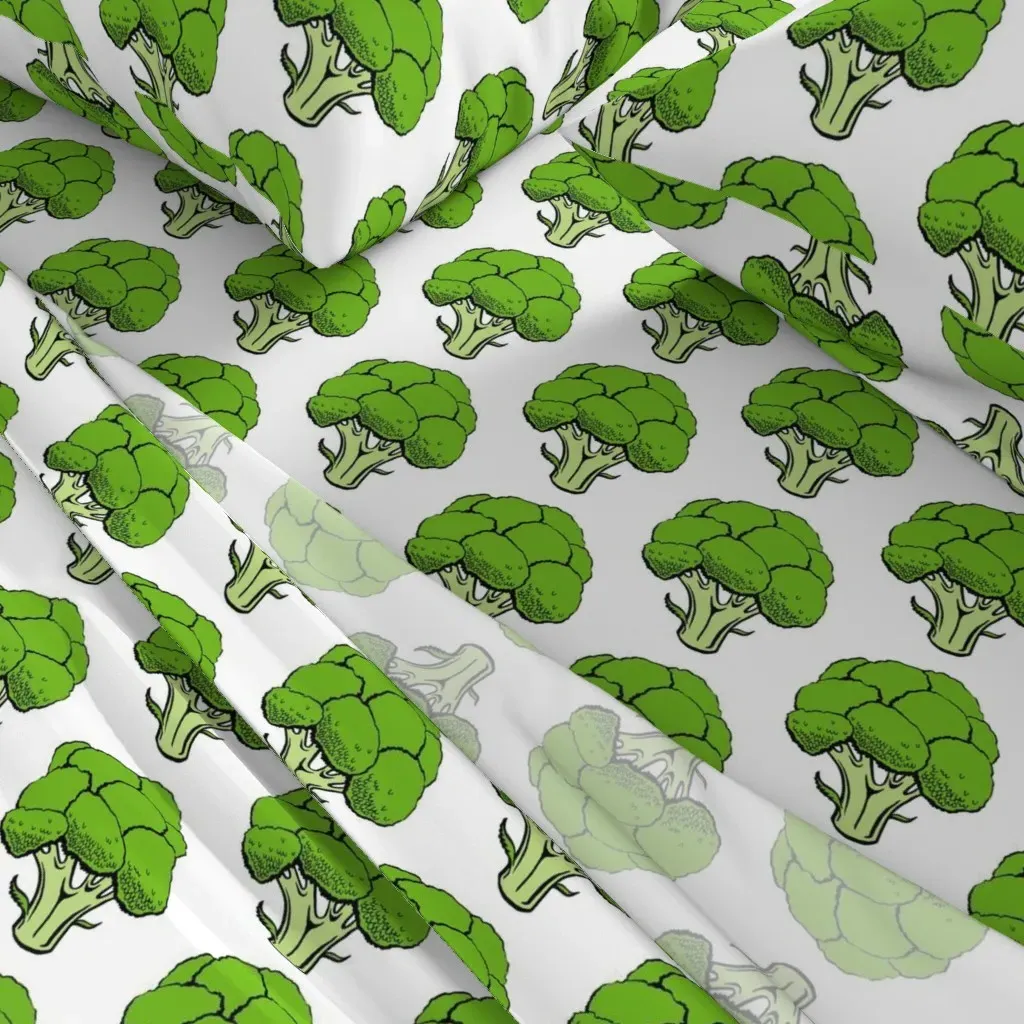 Broccoli Twin Sheet Set - Green alternate view