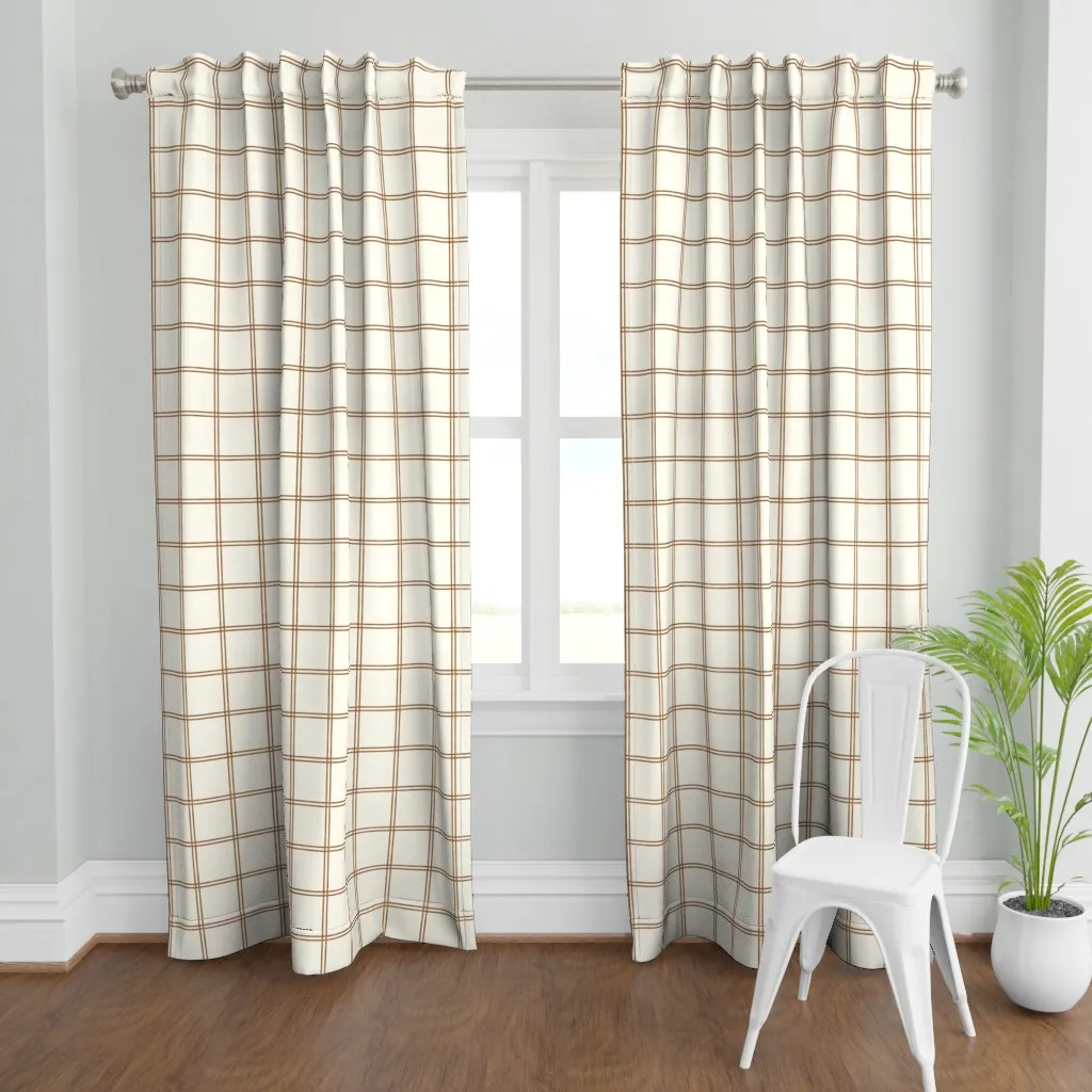 Brooks Plaid Curtain Panel - Brown product