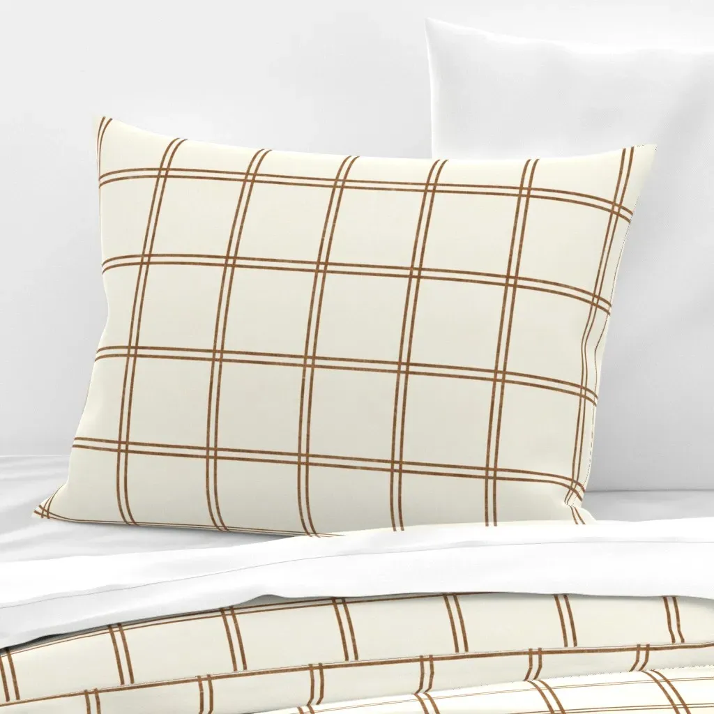 Brooks Plaid Standard Knife Edge Cushion Cover - Brown, Cotton product