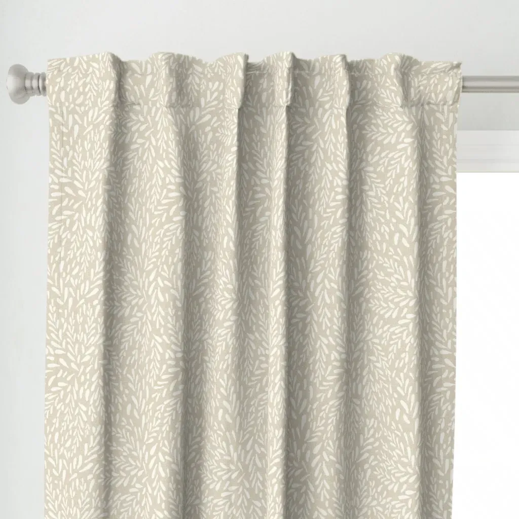 Brush Sprinkles Linen Curtain Panel - Off-White alternate view