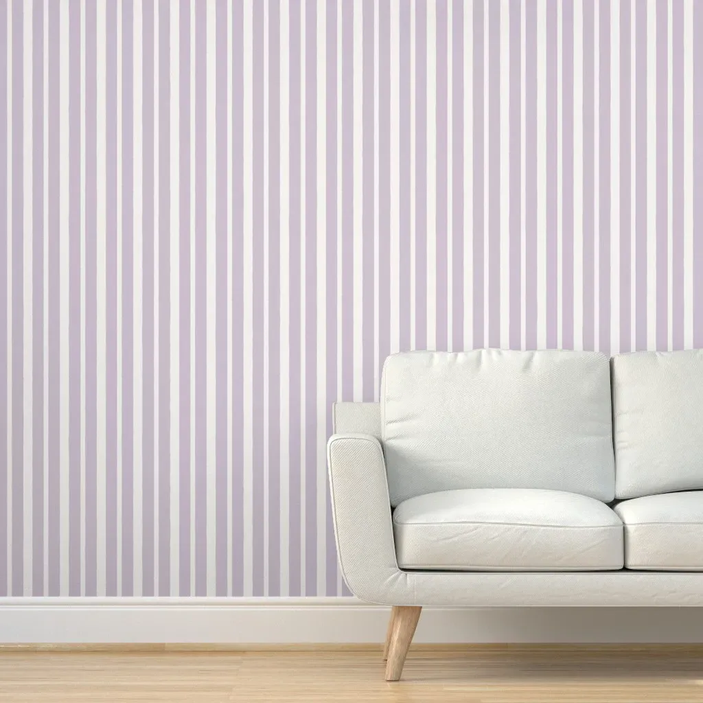 Brush Stroke Stripes Peel and Stick Wallpaper - Lilac product
