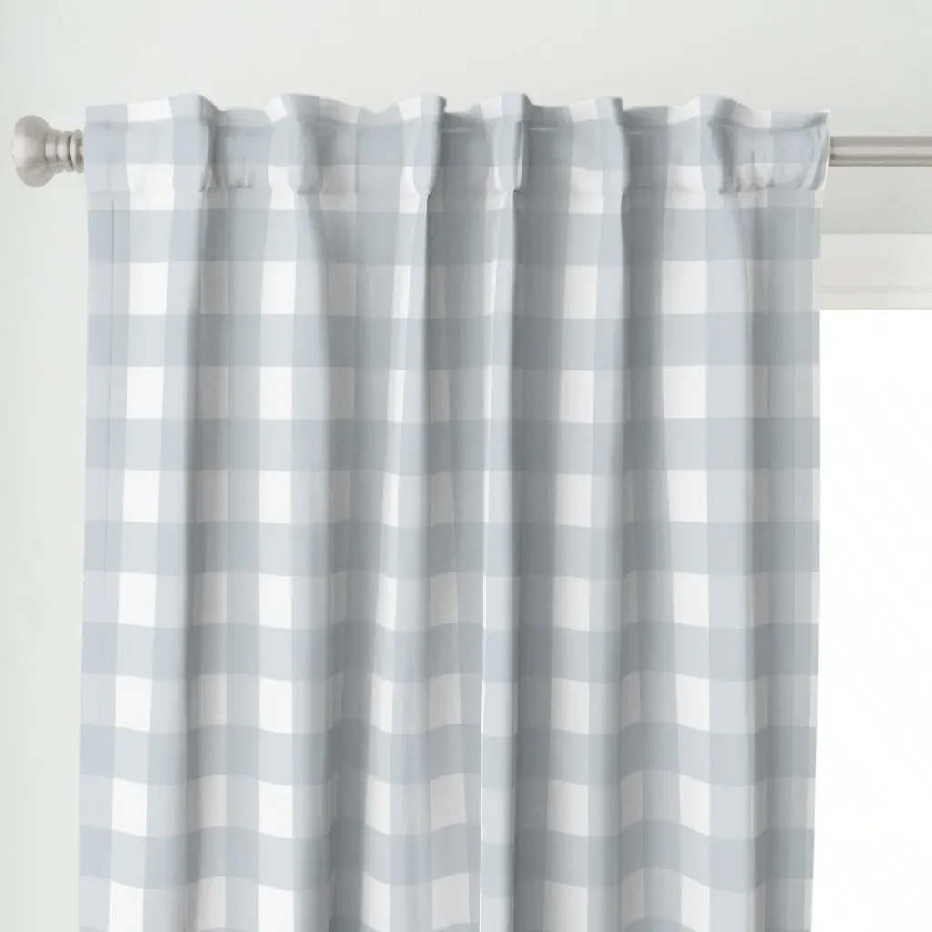 Buffalo Check Curtain Panel - Light Gray alternate view