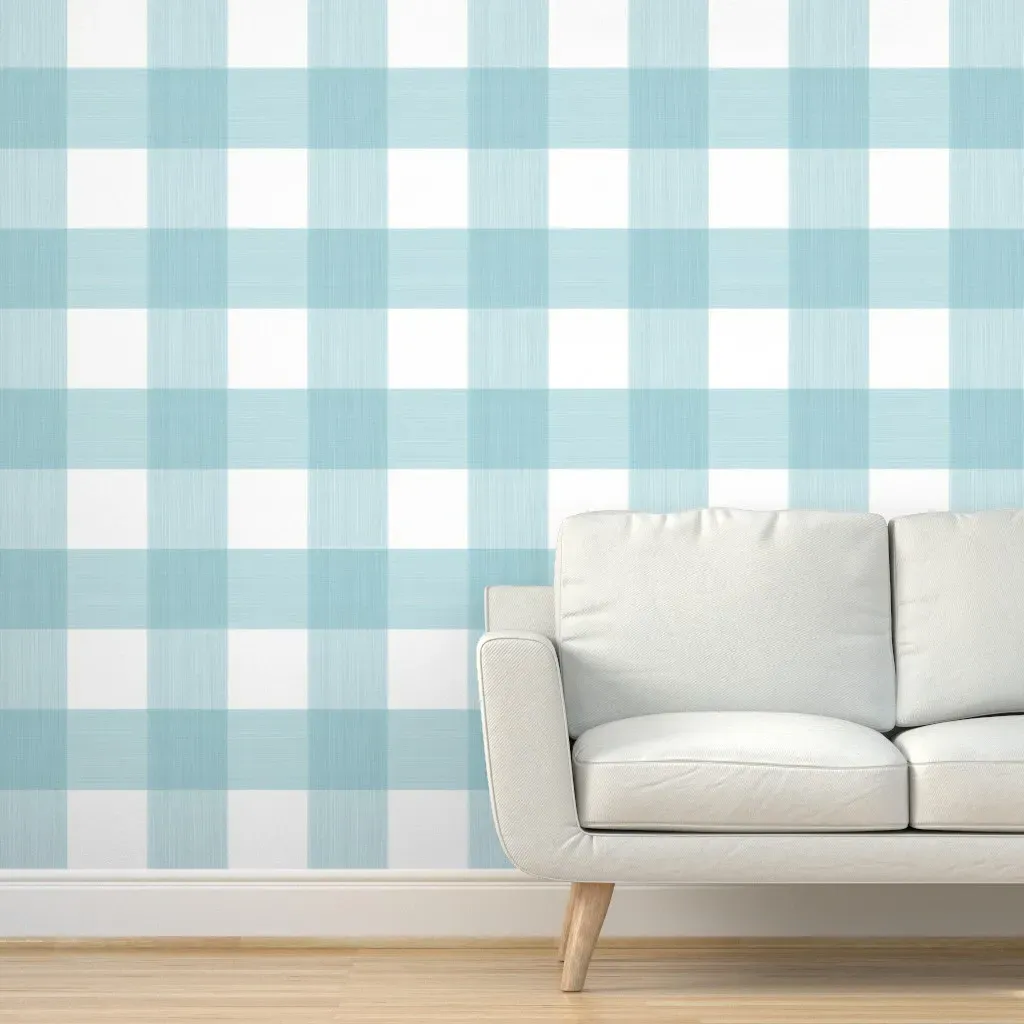 Buffalo Check Peel and Stick Wallpaper - Aqua product