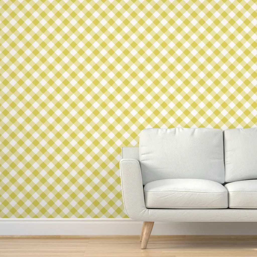 Buffalo Diagonal Peel and Stick Wallpaper - Golden Yellow product