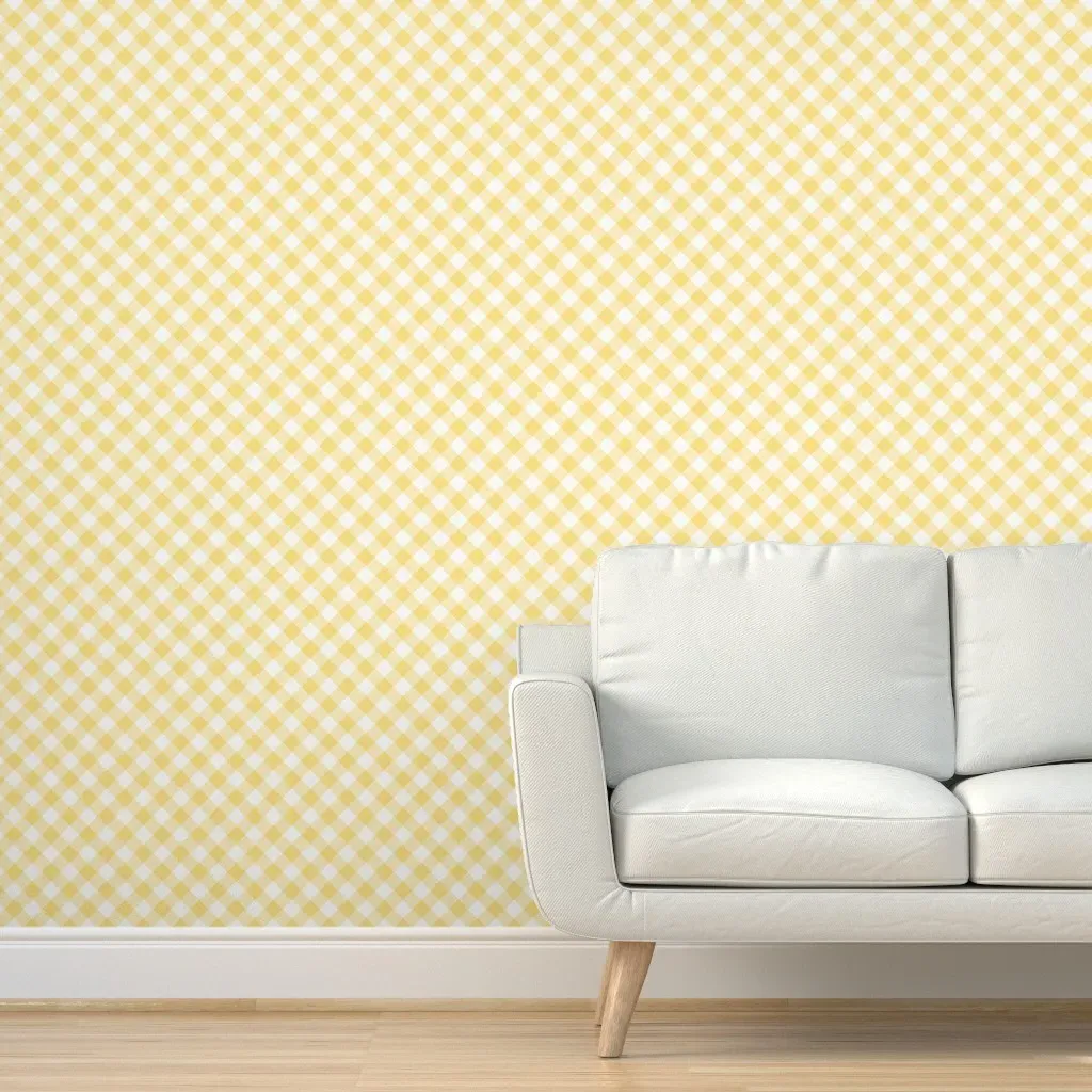 Buffalo Diagonal Peel and Stick Wallpaper - Pastel Yellow product