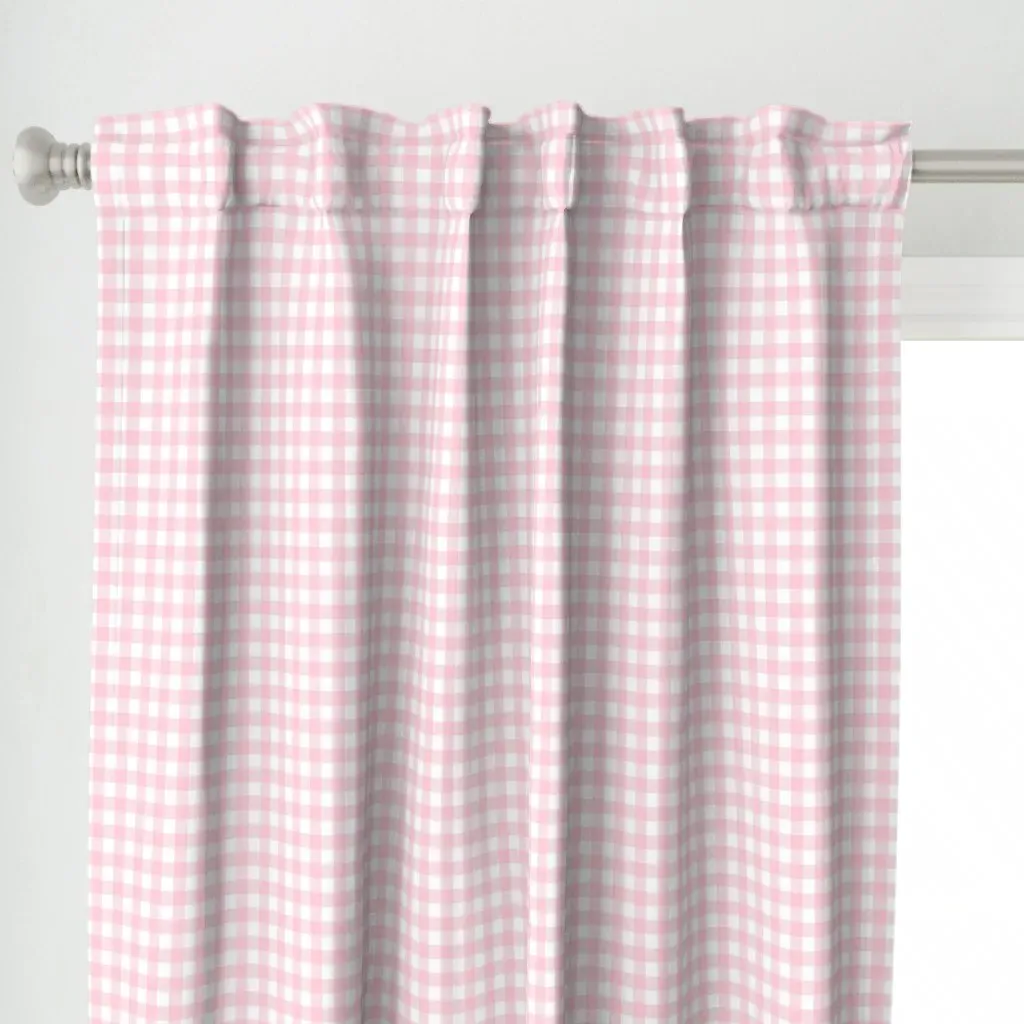 Buffalo Plaid Curtain Panel - Pink alternate view