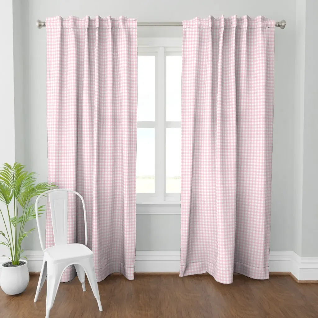 Buffalo Plaid Curtain Panel - Pink product
