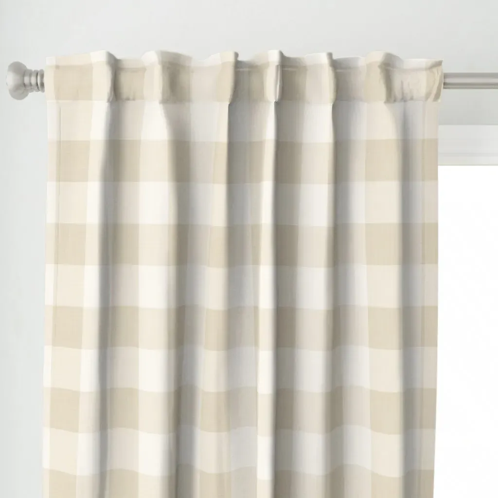 Buffalo Plaid Panna Curtain Panel - Beige alternate view