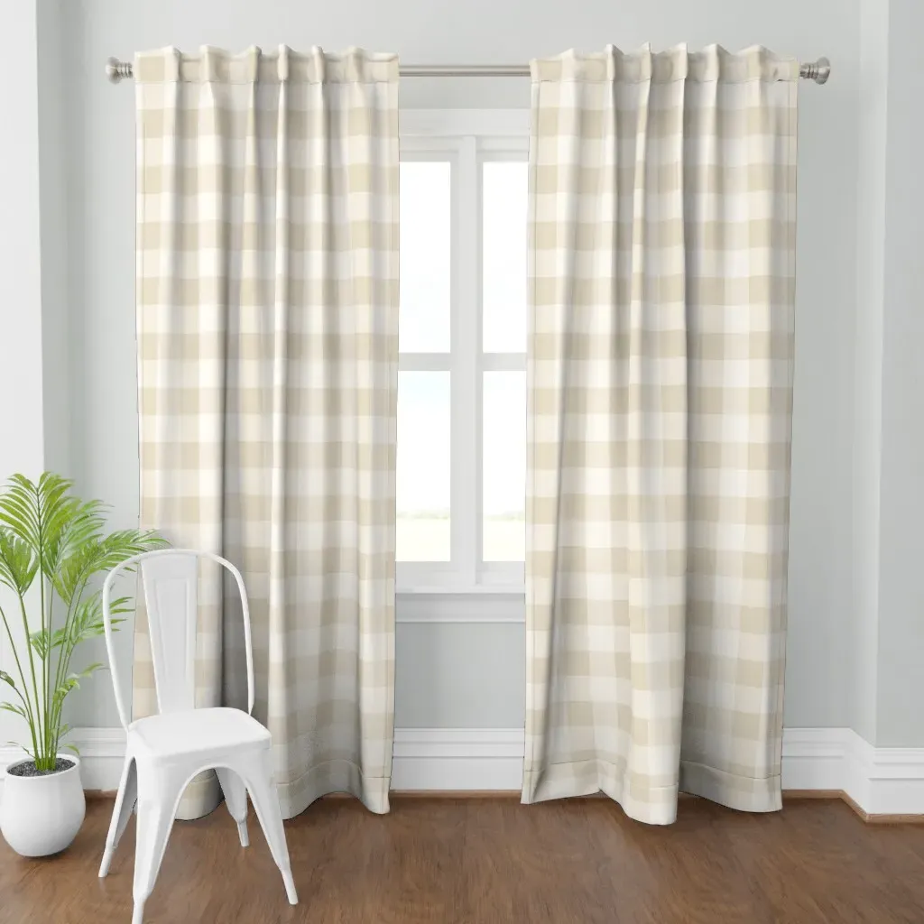 Buffalo Plaid Panna Curtain Panel - Beige product