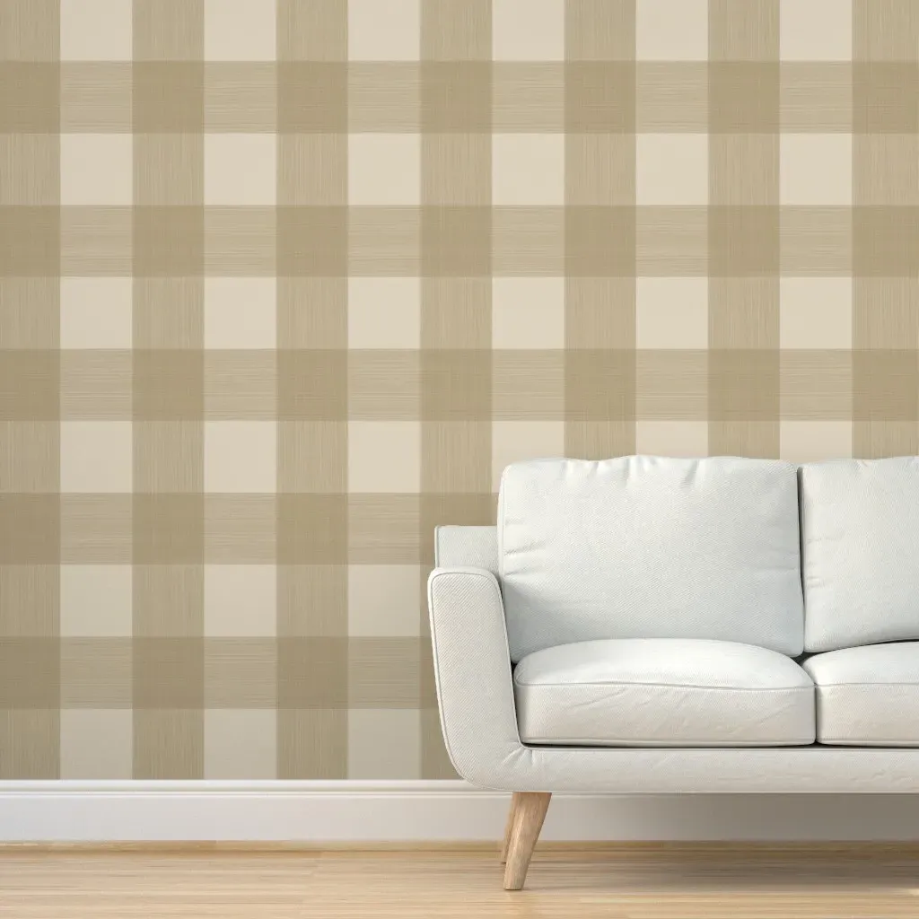 Buffalo Plaid Peel and Stick Wallpaper - Beige product