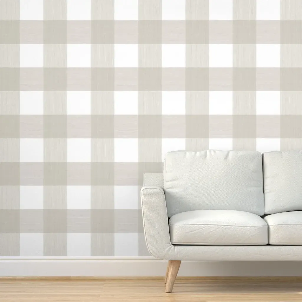 Buffalo Plaid Peel and Stick Wallpaper - Beige product