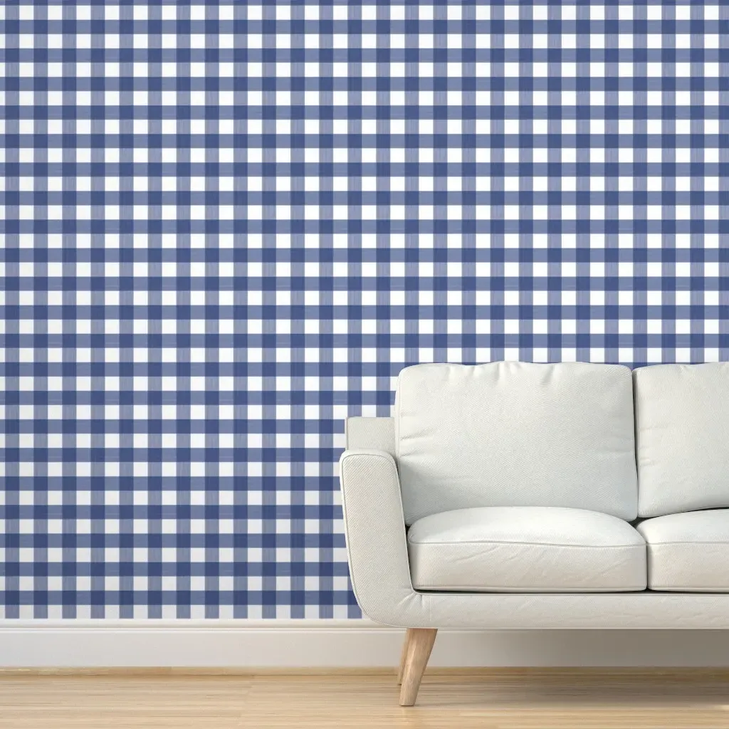 Buffalo Plaid Peel and Stick Wallpaper - Navy Blue product