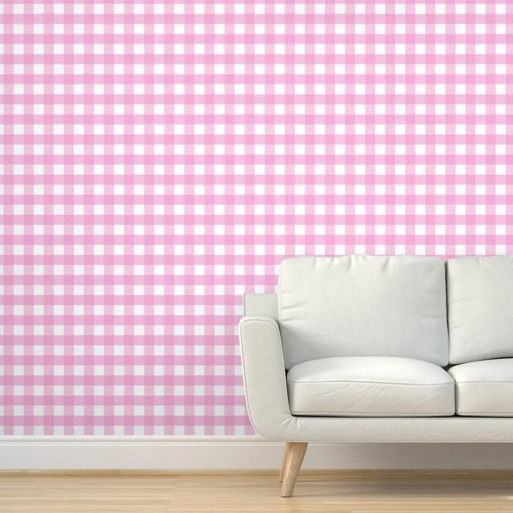Buffalo Plaid Peel and Stick Wallpaper - Pink product