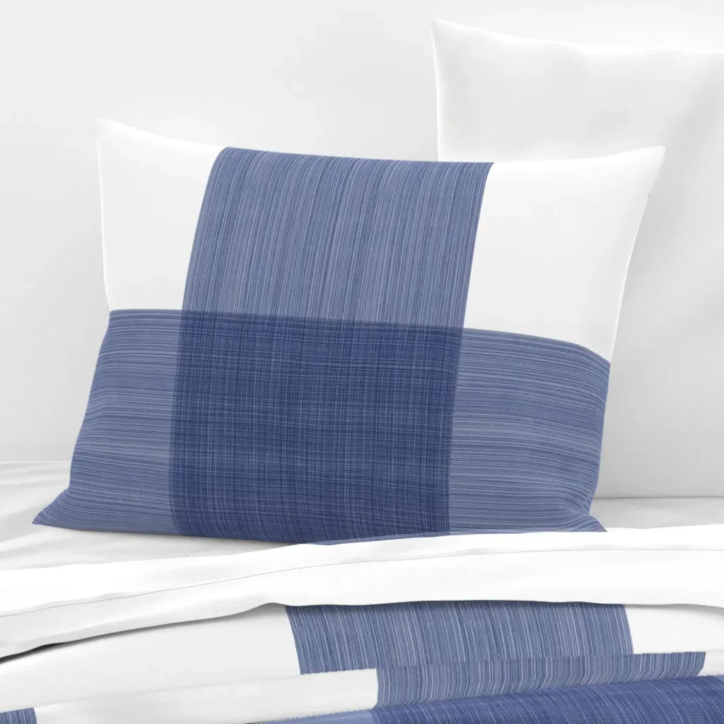 Buffalo Plaid Standard Knife Edge Cushion Cover - Navy, Cotton Sateen product