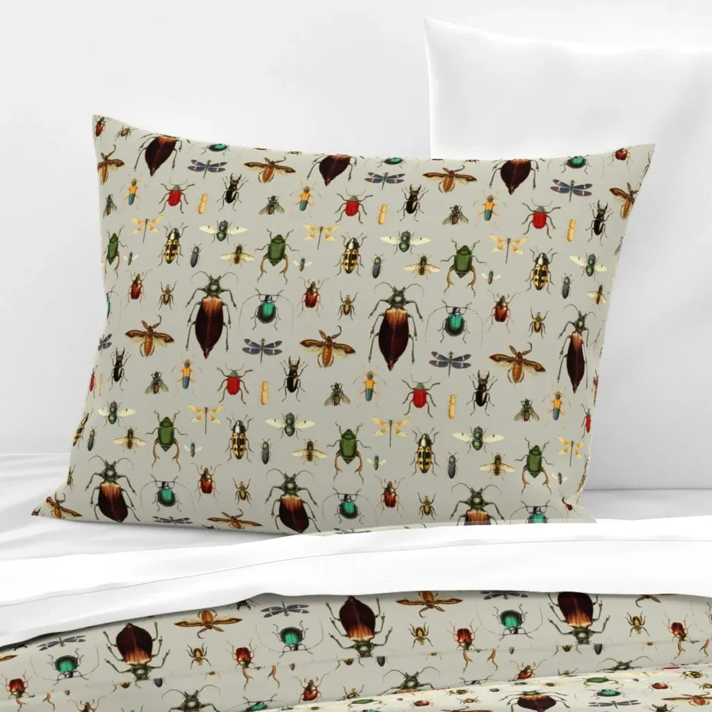 Bugs Collection Vintage Standard Knife Edge Pillow - Tan, Cotton Sateen product