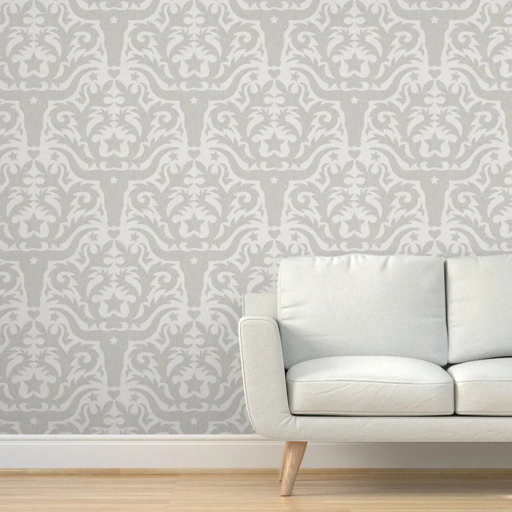 Bullhead Peel and Stick Wallpaper - Light Grey product