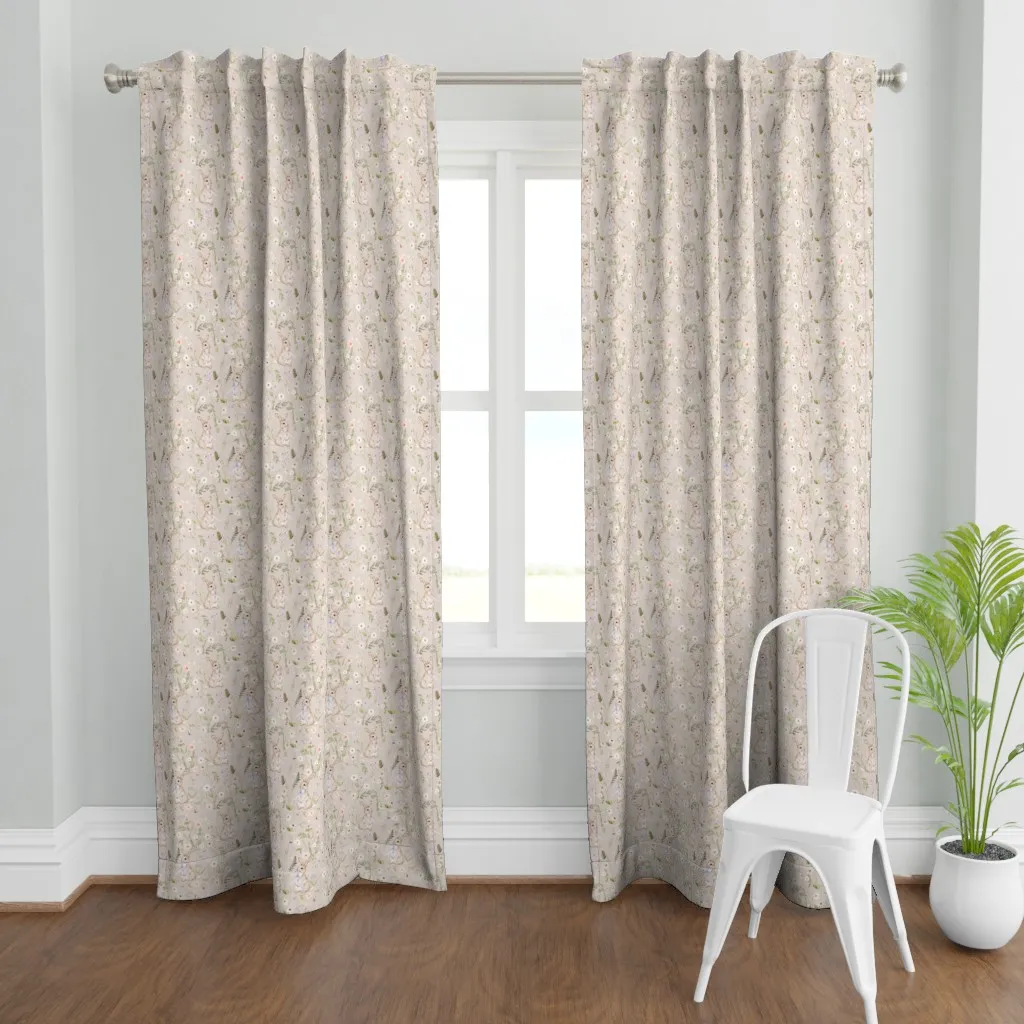 Bunny Bloom Curtain Panel - Beige product
