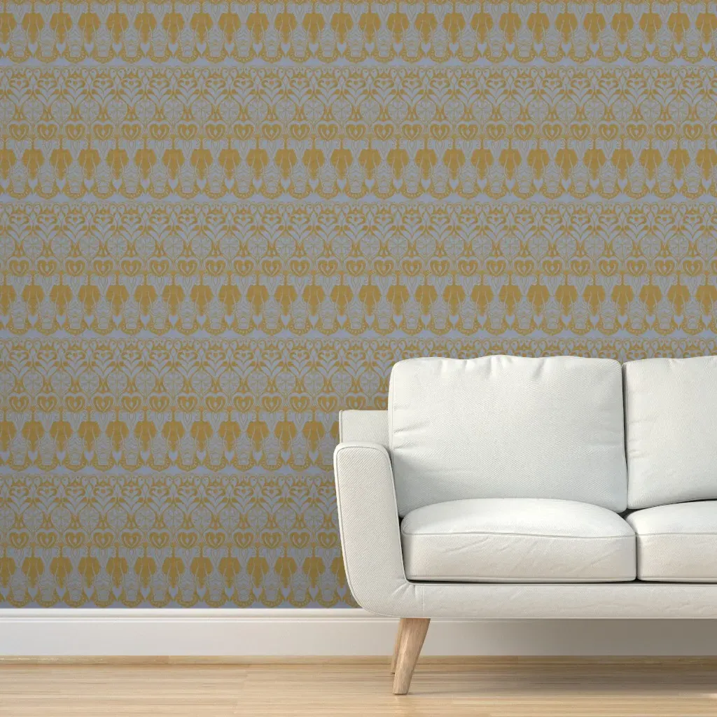 Burlap And Springtime Peel and Stick Wallpaper - Gold product