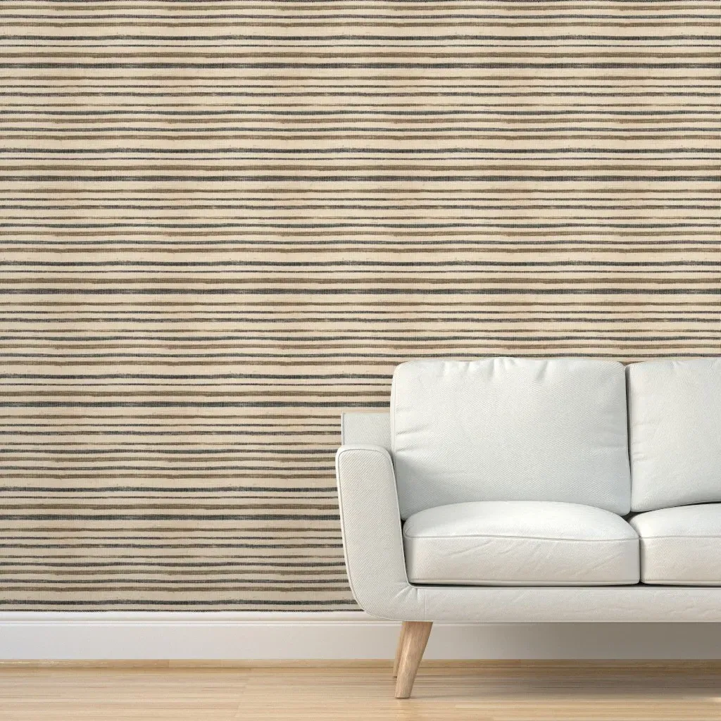 Burlap Stripe Pueblo Peel and Stick Wallpaper - Beige product