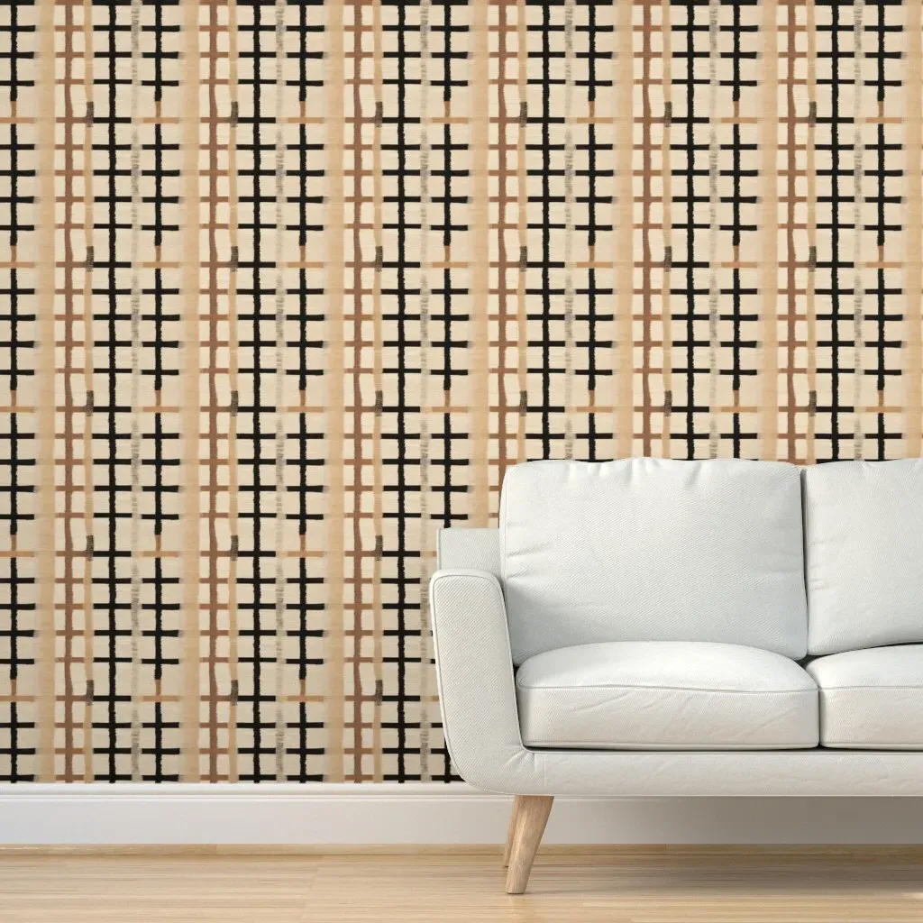 Burlap Stripe Tulum Peel and Stick Wallpaper - Off-White product