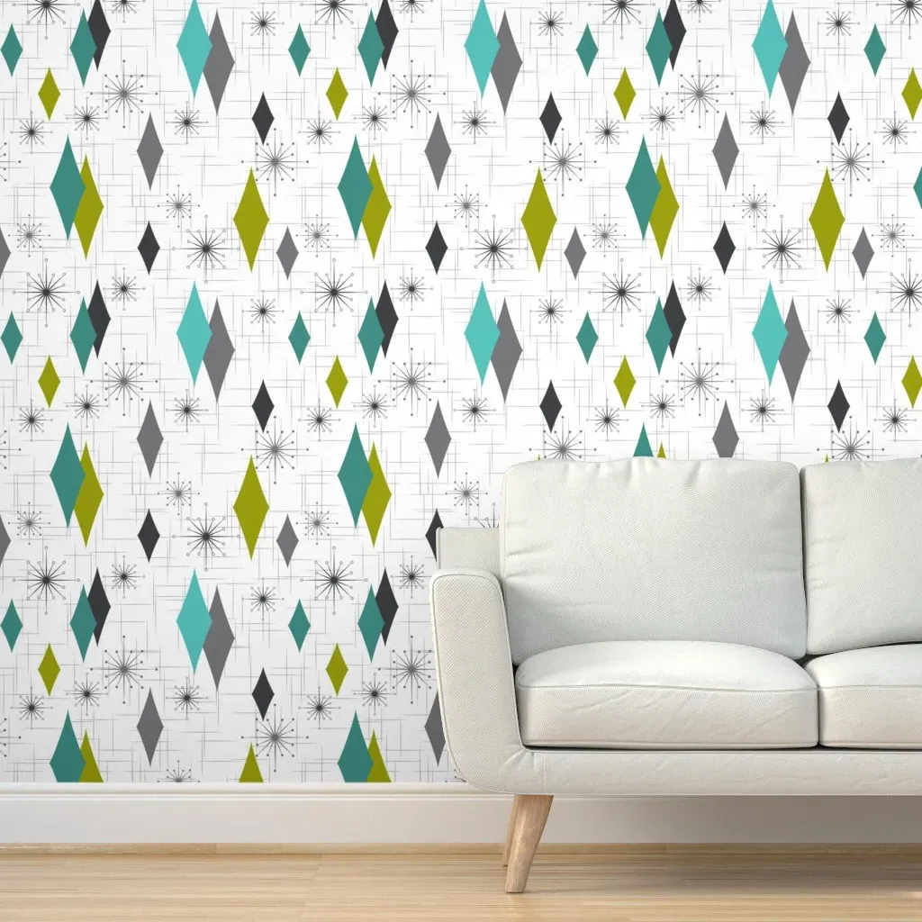 Burmond Peel and Stick Wallpaper Large - Teal product