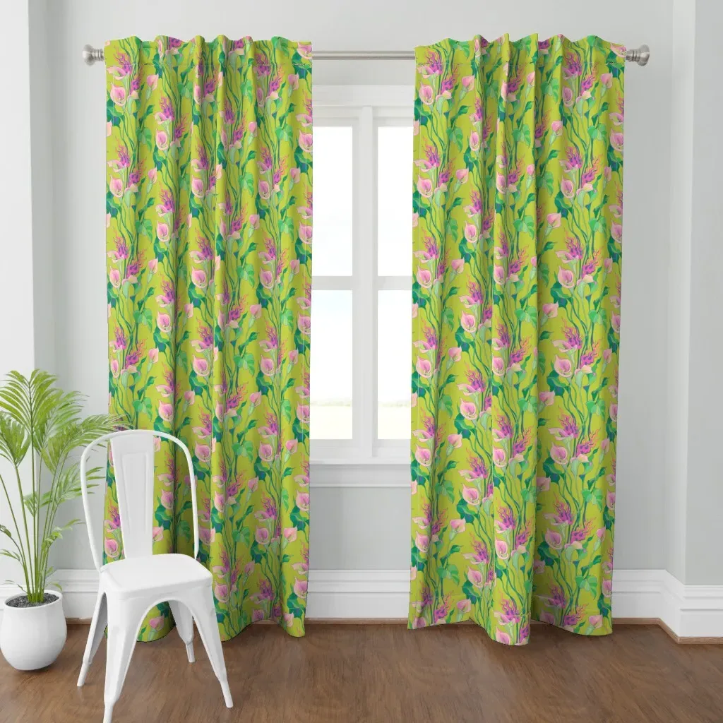 Burning Callas Curtain Panel - Pink product