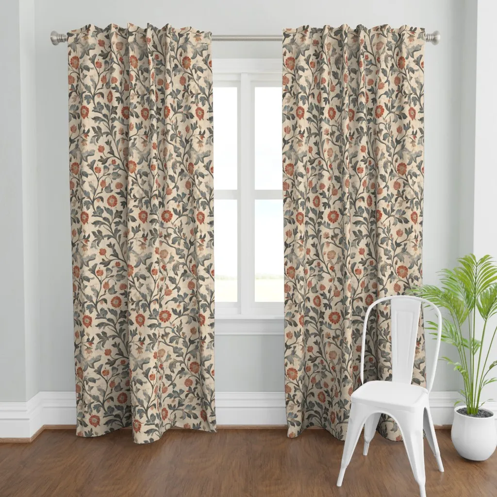 Burnished Peaceful Iznik Curtain Panel - Red product