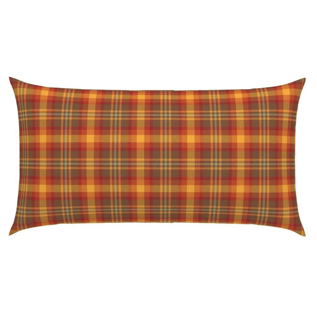 Burnt Butterscotch Plaid King Pillow Sham - Orange product
