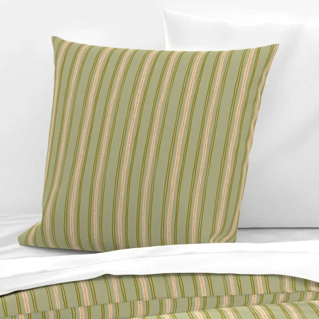 Burrow Delicate Stripe Euro Pillow Sham - Sage Green product
