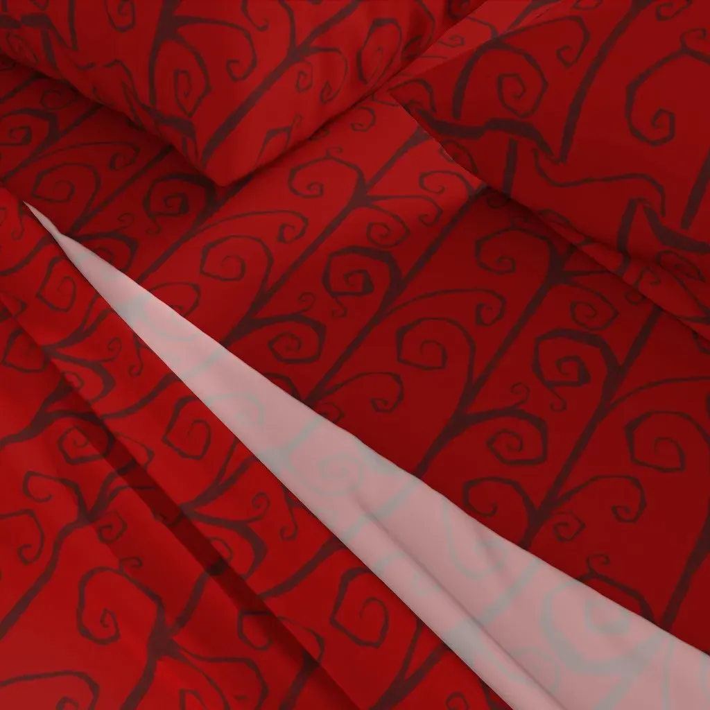 Burton Vines Light Queen Sheet Set - Crimson Red alternate view