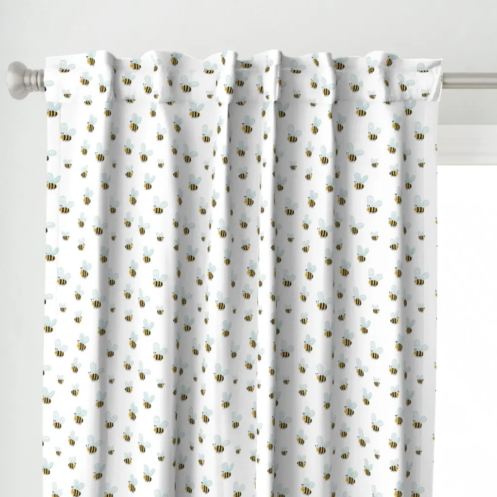 Busy Bees Curtain Panel - Yellow alternate view