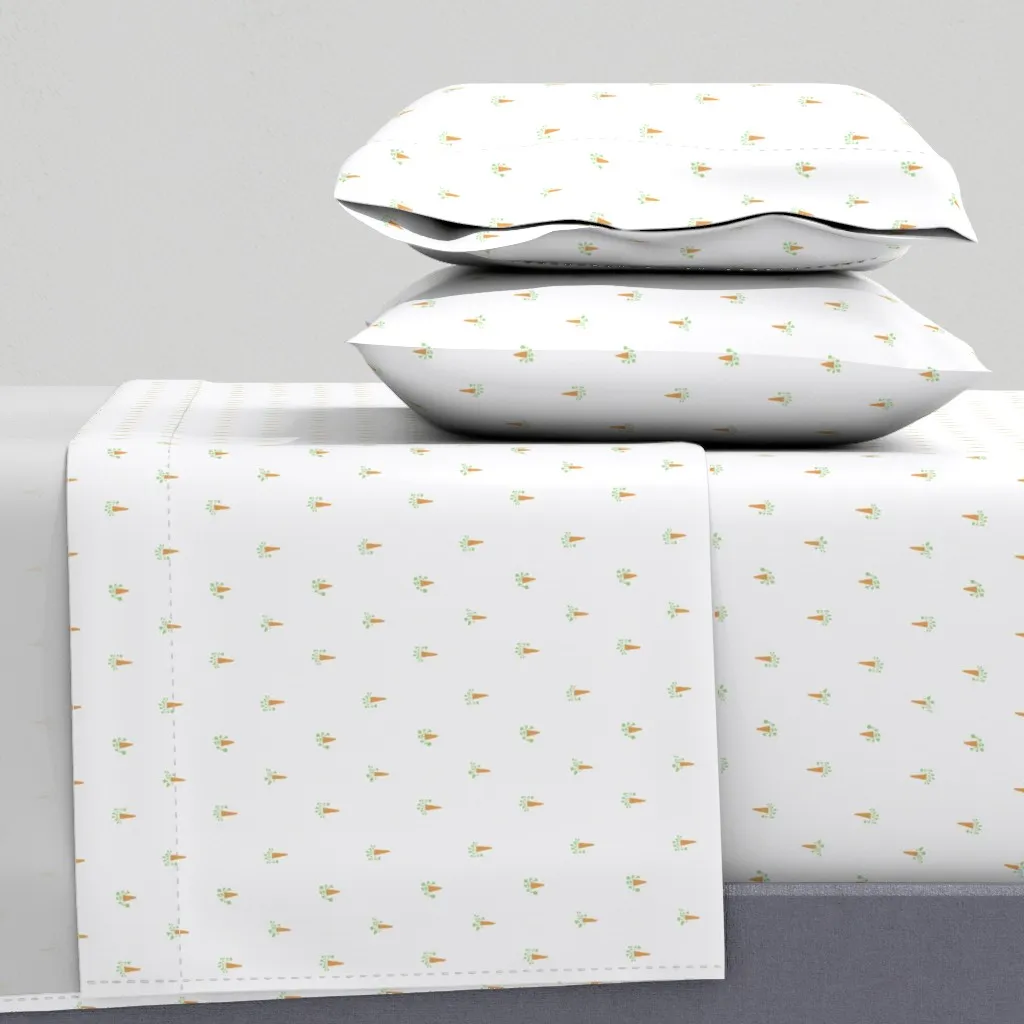 Busy Bunnies Garden Carrots Twin Sheet Set - Orange product