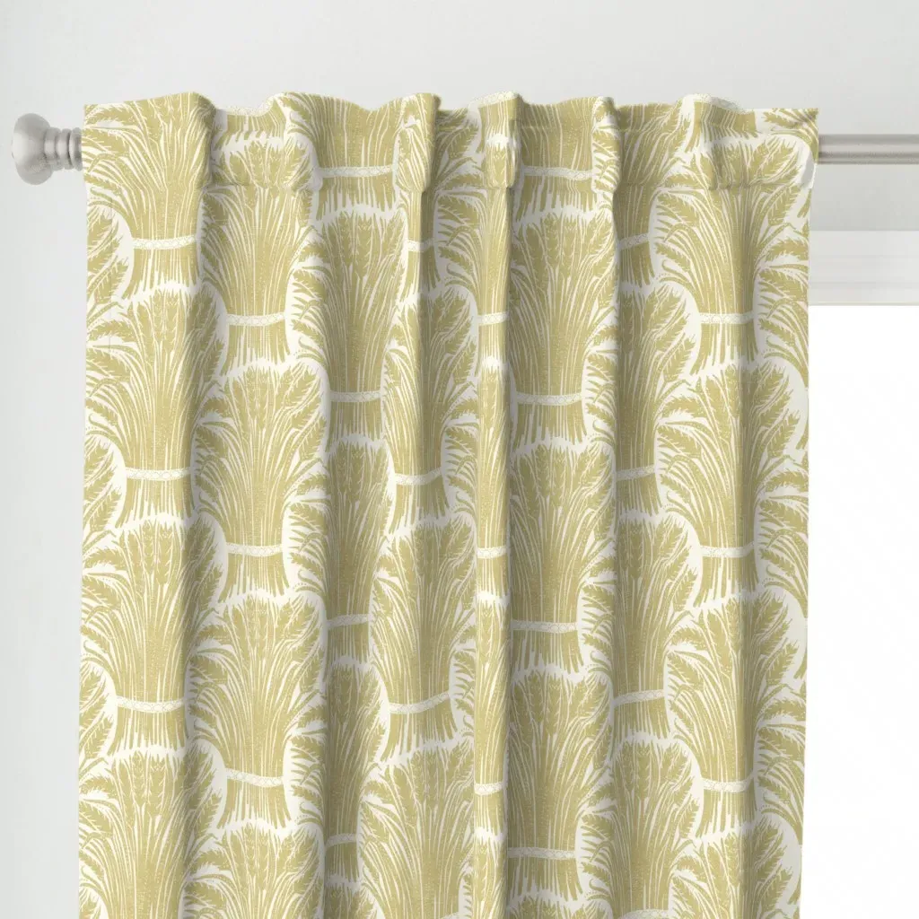 Butler's Pantry Wheat Curtain Panel - Golden Wheat alternate view