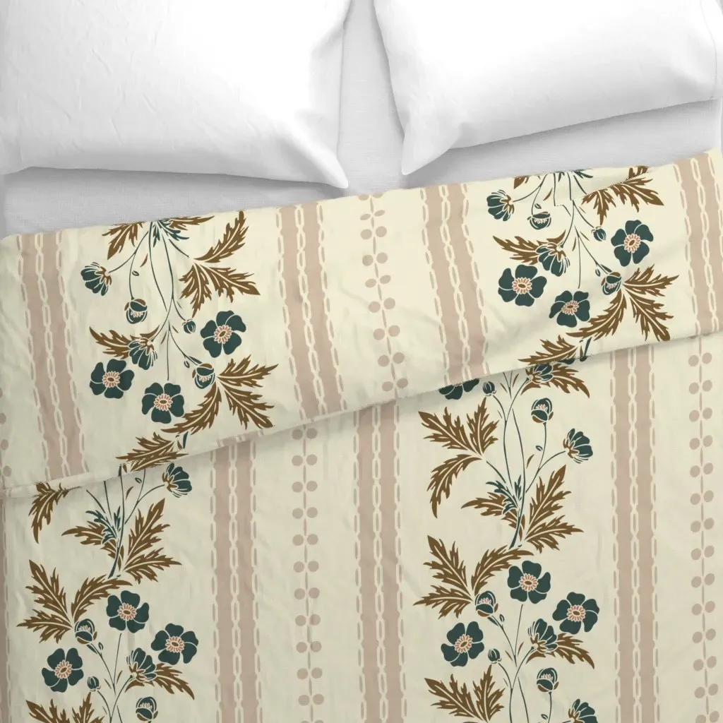 Buttercup Stripe XL Duvet Cover - Teal alternate view