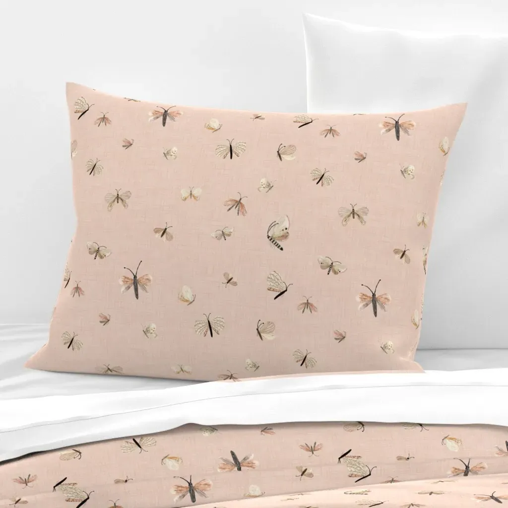 Butterflies Standard Knife Edge Cushion Cover - Pink, Cotton Sateen product