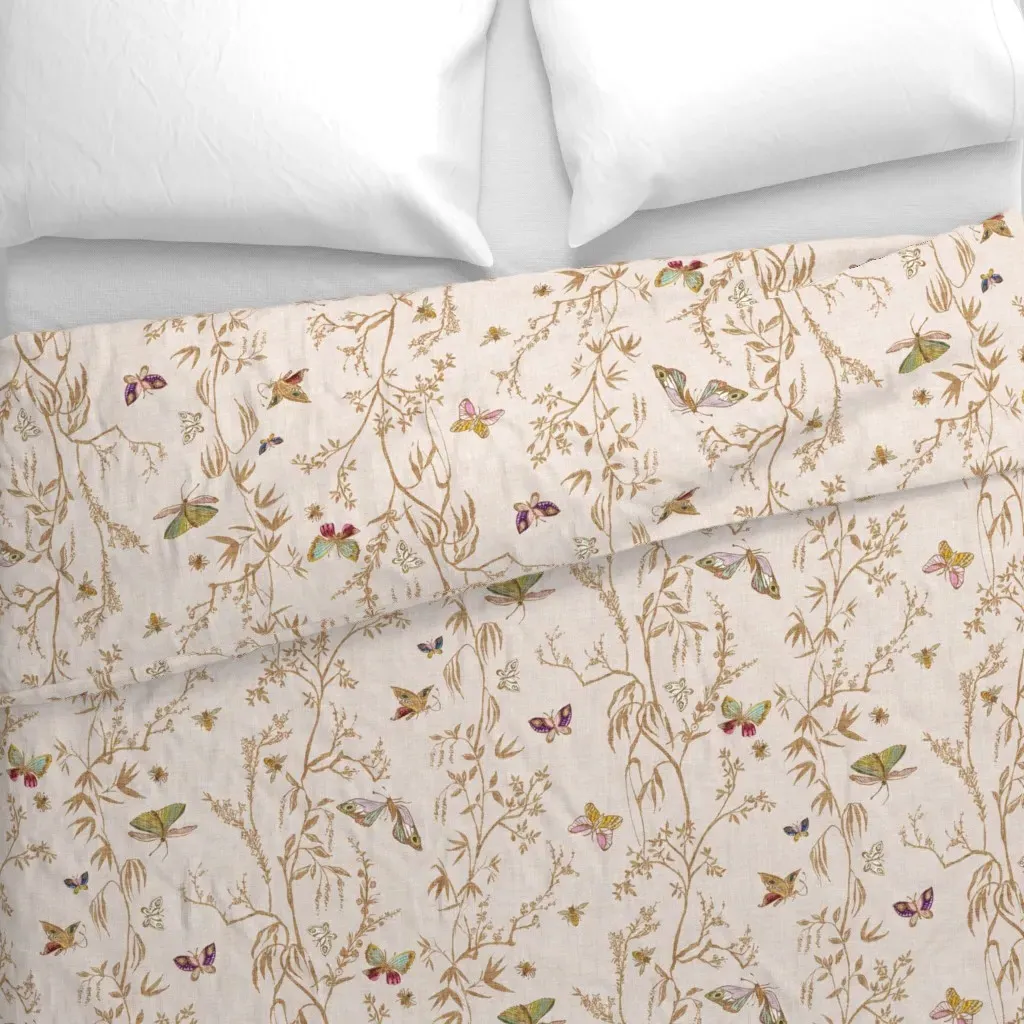 Butterfly Chinoiserie Duvet Cover - Gold alternate view