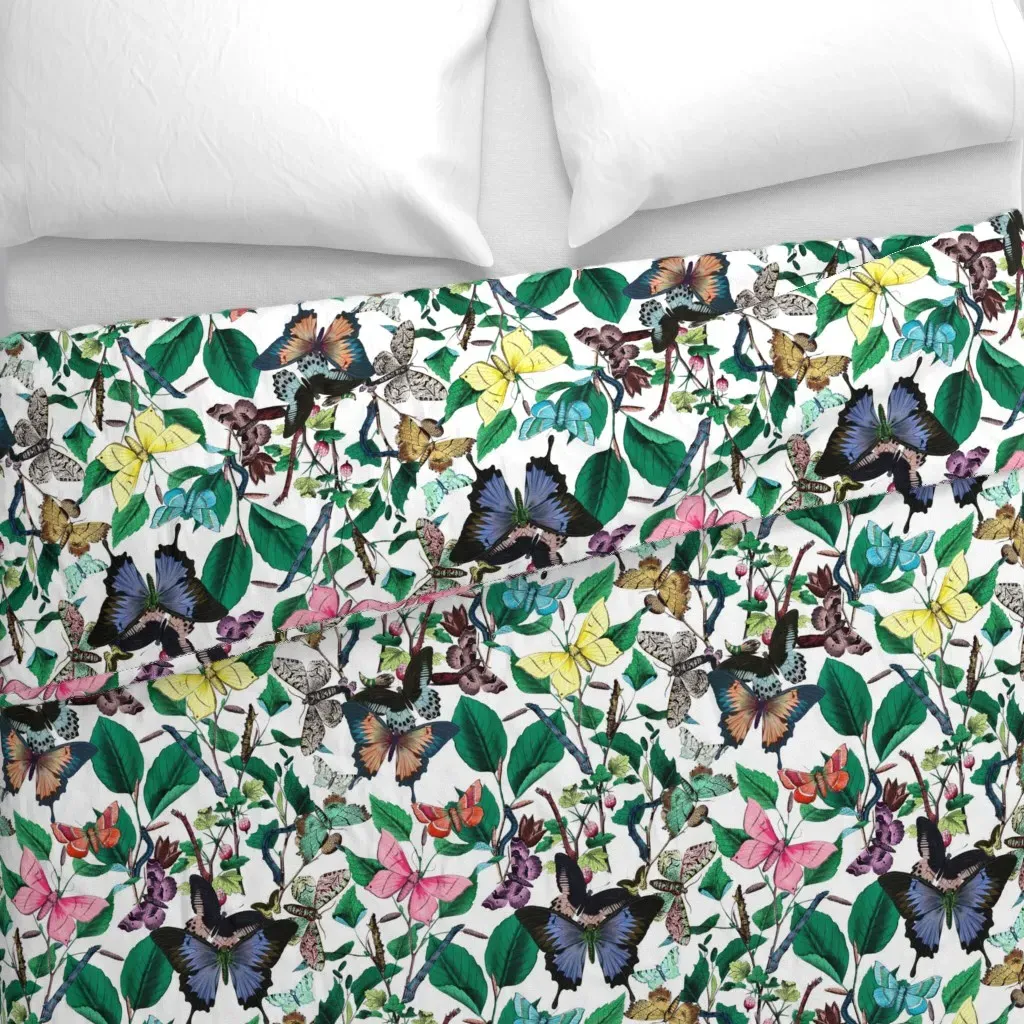 Butterfly Sanctuary Duvet Cover - Pink alternate view