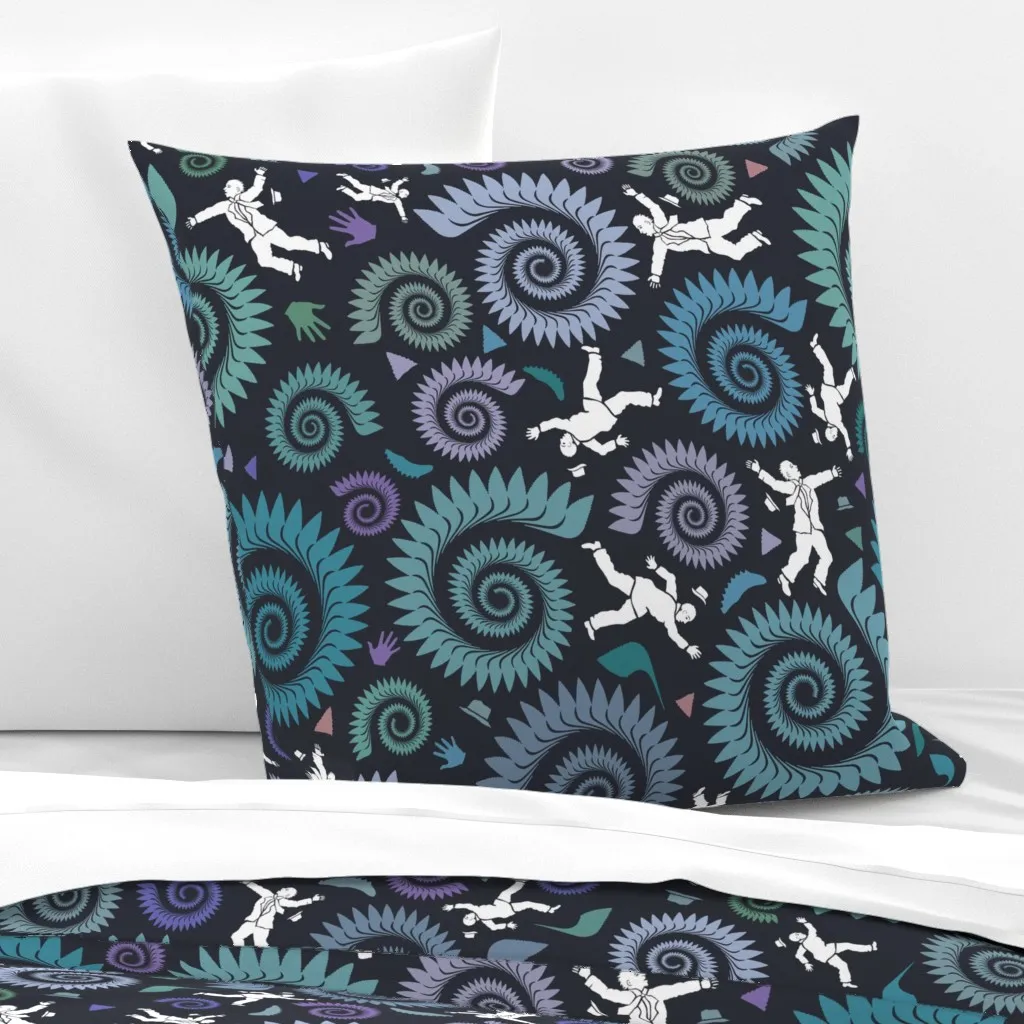 Buzz Saw Shark Spirals Euro Pillow Sham - Teal product