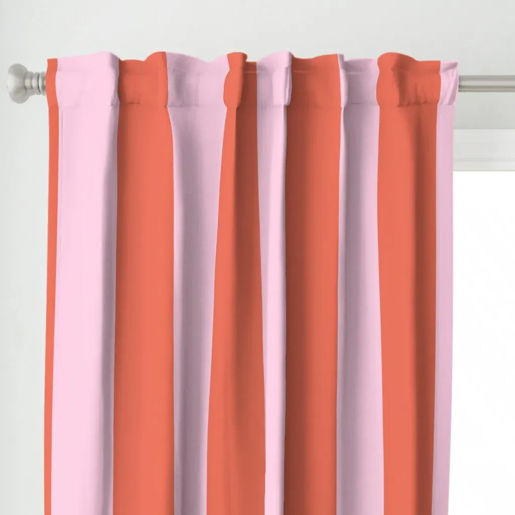 Cabana 6 Inch Curtain Panel - Coral alternate view