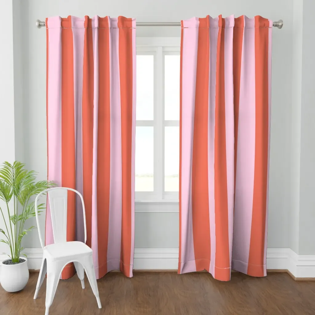 Cabana 6 Inch Curtain Panel - Coral product