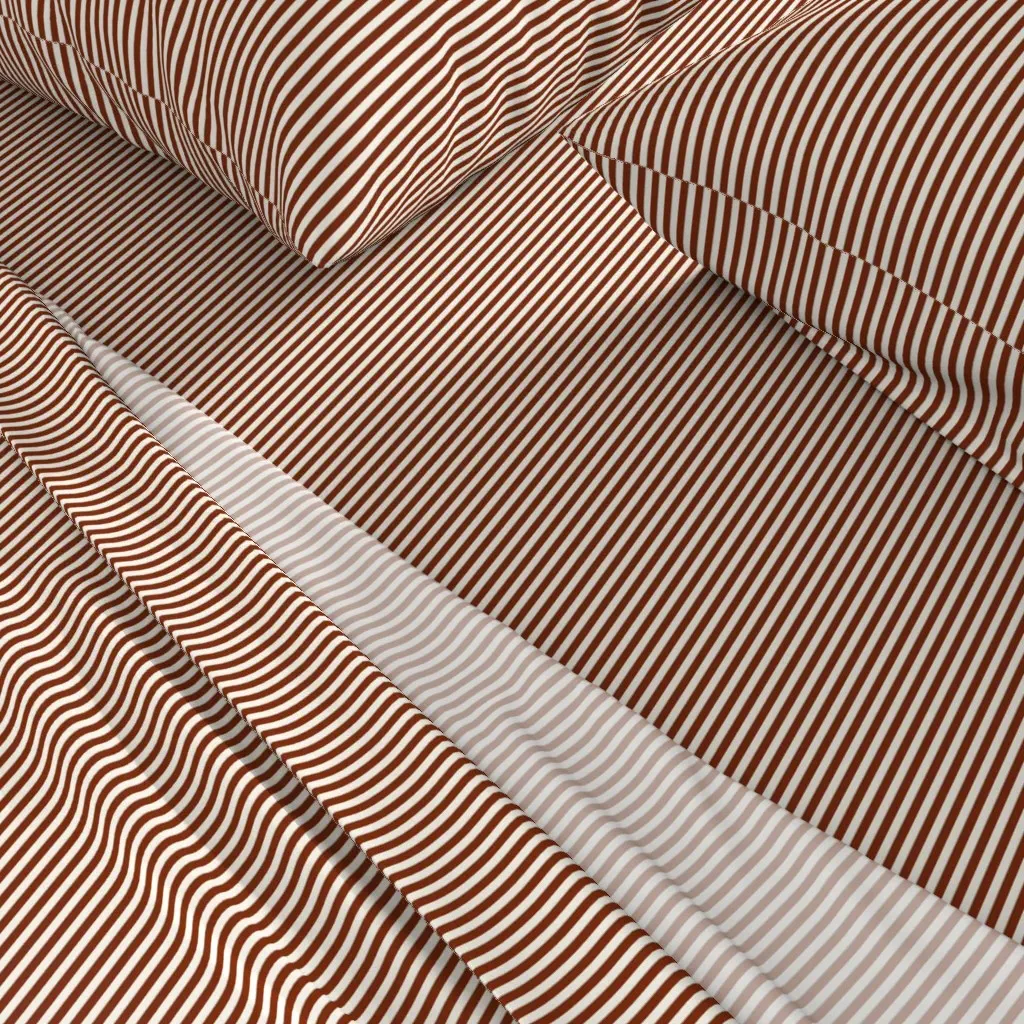 Cabana Stripe Candy Stripe Twin Sheet Set - Brown alternate view