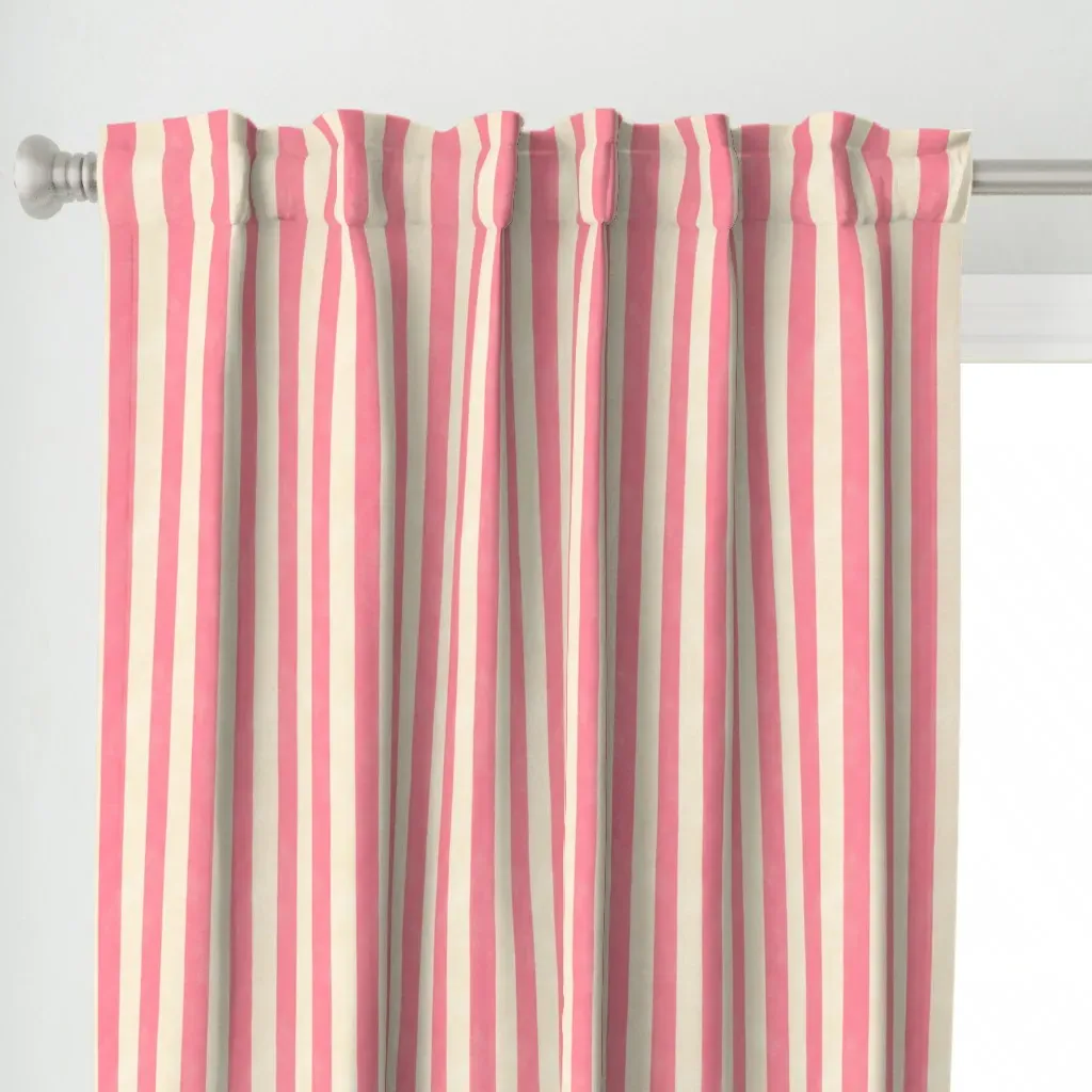 Cabana Stripe Curtain Panel - Pink alternate view
