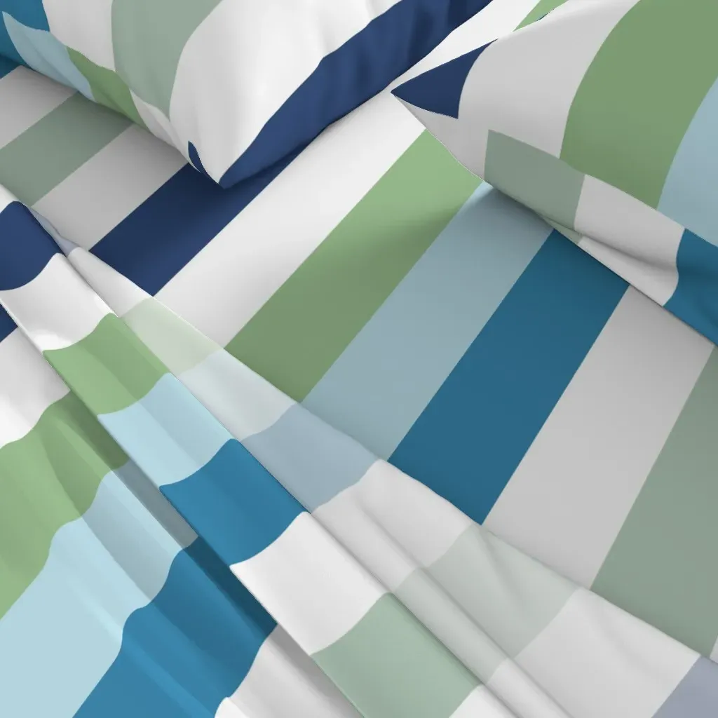Cabana Stripe King Size Sheet Set - Navy Blue alternate view