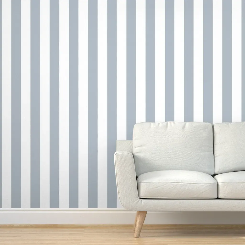 Cabana Stripe Peel and Stick Wallpaper - Blue, White product