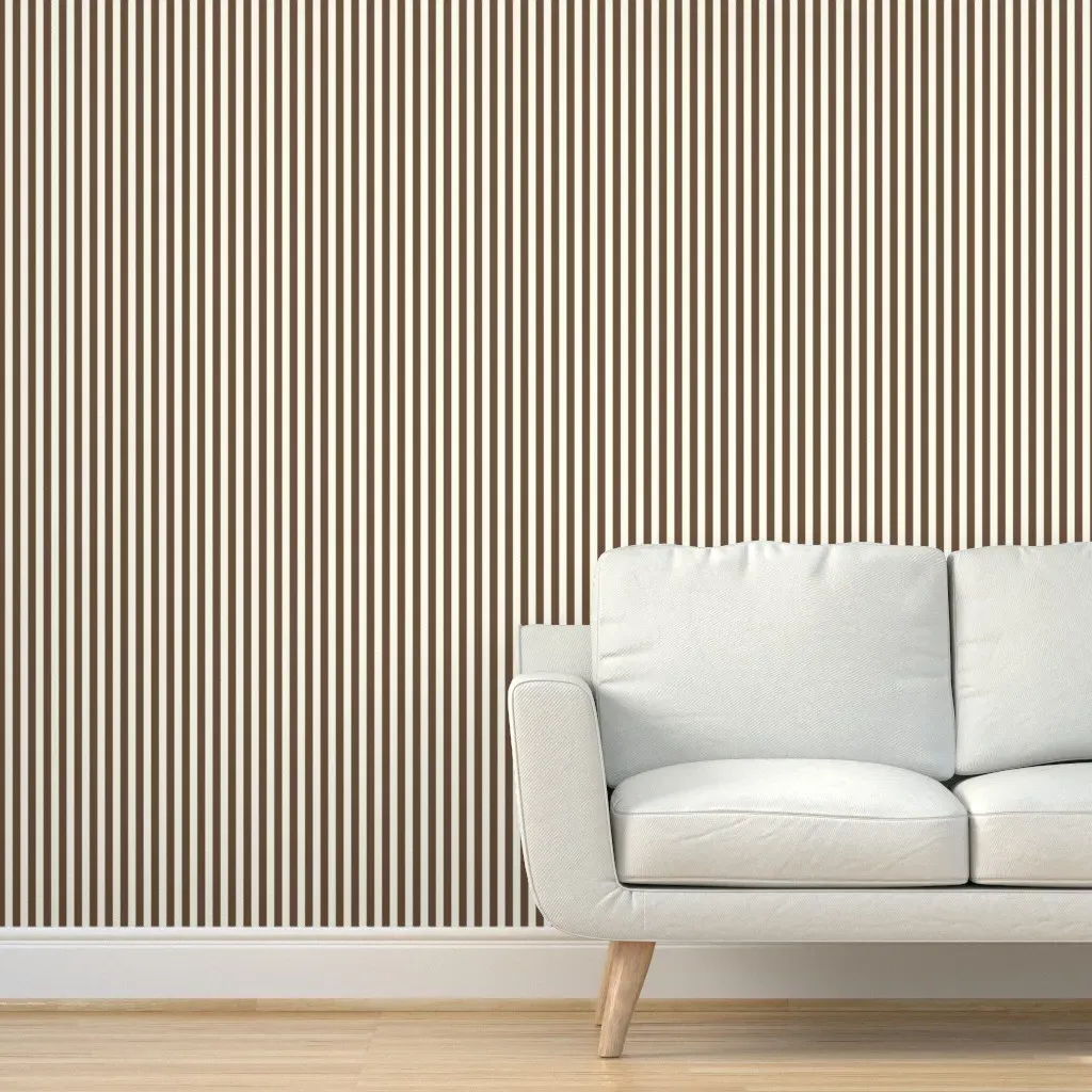 Cabana Stripe Peel and Stick Wallpaper - Brown, Cream product