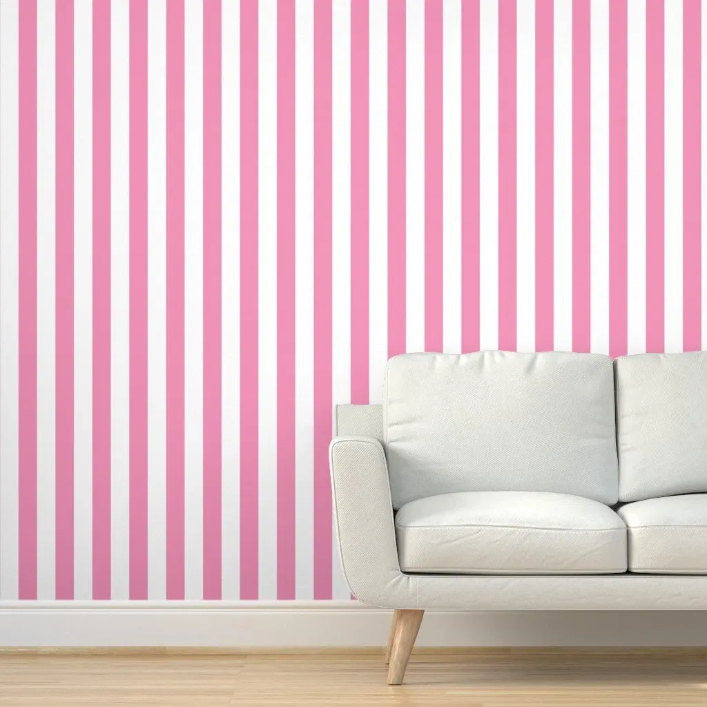 Cabana Stripe Peel and Stick Wallpaper - Pink product